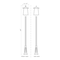 Z-Lite Rainer 5 Light Outdoor Post Mounted Fixture, 15.5in. W x 121.5in. H, Black 5015PHXLR-519P-BK - alternate 5